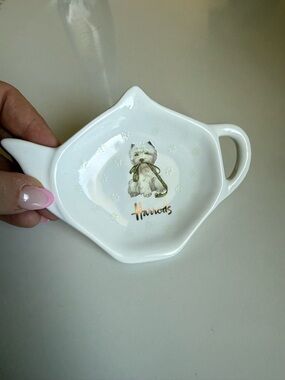 Harrods Ceramic Tea Bag Plate/holder or trinket plate.
